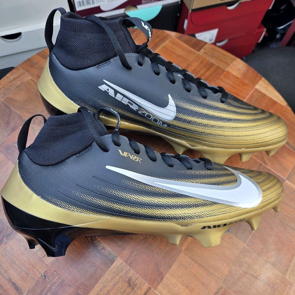 Nike Zoom Air Vapor Pro 1 'Black Metallic Gold' FB3298-003 Football size 8